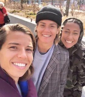 Tobin Heath, Ashlyn Harris, Christen Press Philadelphia (Feb