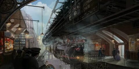 lincoln Renall - Steampunk train platform