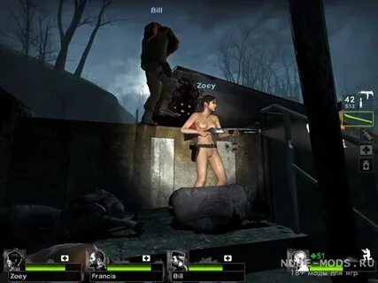 Мод для Left 4 Dead 2 - Голая Зоя (Nude Zoey) http://nude-mo