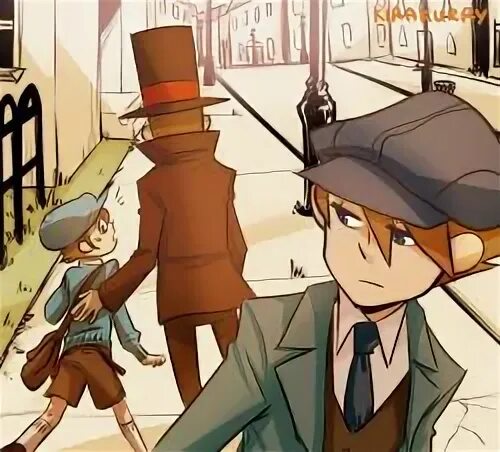 Fanart Professor Layton luke triton unwound future kurryart 