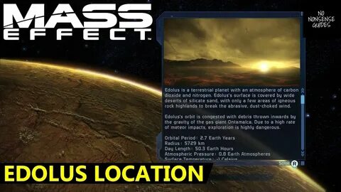 Mass Effect Edolus Location - Where to Find Edolus - UNC Mis