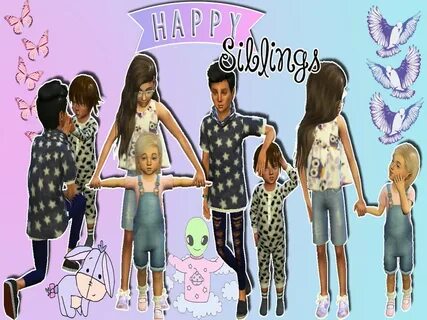 The Sims Resource - Happy siblings poses
