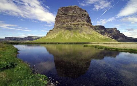 Lake With Turn Looking Mountain in the Background HD wallpap