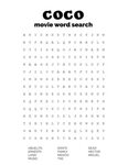 Movie Word Search PRINTABLE Kids Worksheets