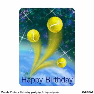 Tennis Victory Birthday party Invitation Zazzle.com.au Tenni
