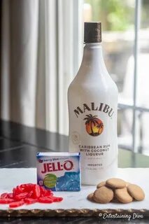 This "Under The Sea" blue jello shot recipe is made with Mal