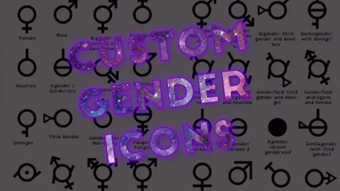 HOW TO CREATE A CUSTOM GENDER ICON - YouTube