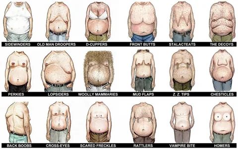Different types of man boobs