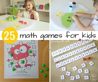 25 Math Games for Kids mathpins.com