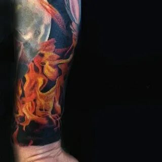 80 Fire Tattoos For Men - Burning Ink Design Ideas