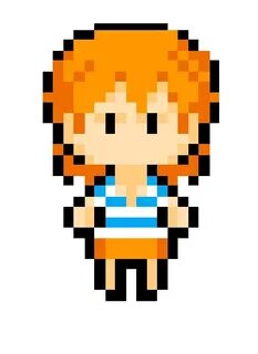 One Piece Nami pixel art Pixel art, Pixel drawing, Art