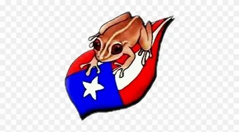 Download Puertorico Sticker - Coqui Puerto Rico Flag Clipart