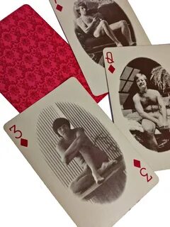 4pcs CHEESY MALE NUDES 1970s Vintage Single Playing Cards Et