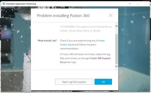 Problem Installing Fusion 360 - Autodesk Community