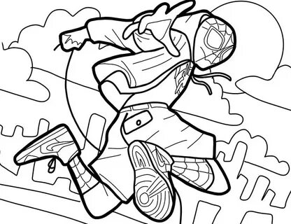 Miles Morales Coloring Pages - Coloring Pages For Kids And A