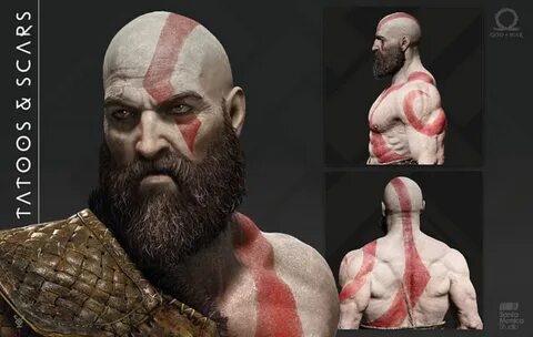 Pin de Gustavo Medina em Playstation Kratos desenho, Modelag