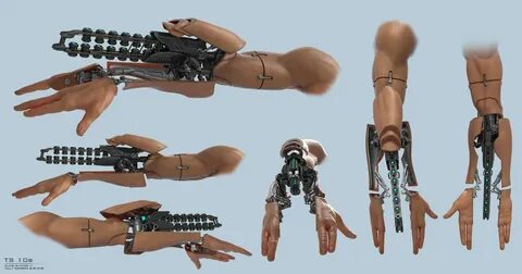 Black Panther Concept art: Klaue's Arm Cyberpunk aesthetic, 