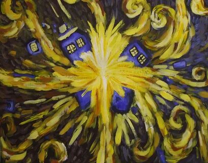 Dr Who... Exploding Tardis (in Van Gogh style) Van gogh pain