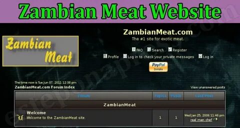 Zambian Meat Website Mar An Unimagined Case Details!