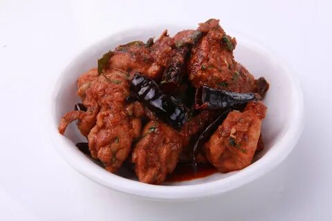 Dry red chillies chicken curry, Yendu mirchi vahrehvah