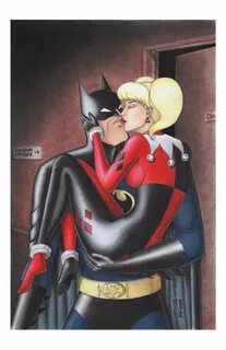 Drawn harley quinn kiss - Pencil and in color drawn harley q