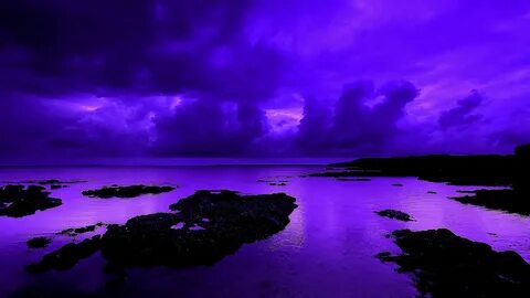 Purple Beach With Cloudy Sky During Sunset HD Purple Wallpap