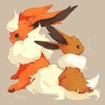 eevee and flareon (pokemon) drawn by hideko(l33l3b) Danbooru