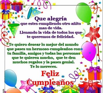 Happy birthday Frases de cumpleaños bonitas, Tarjeta d feliz