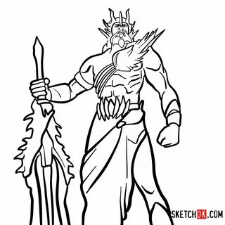Poseidon Archives - Sketchok easy drawing guides