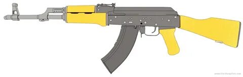 AK-47 blueprints free - Outlines
