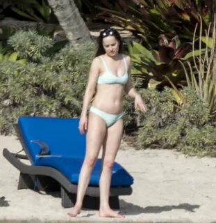 Dakota Johnson in a pale blue bikini 2017 -01 GotCeleb