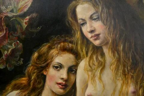 Cornelis Le Mair - Two nude woman sitting on their sofa