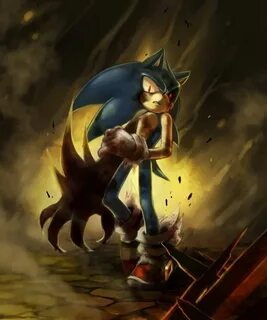 Weresonic Sonic fan art, Sonic art, Sonic and shadow