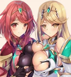 pyra and mythra (xenoblade chronicles and 1 more) drawn by i