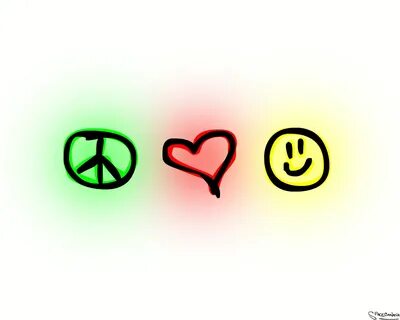 Peace Love Happiness Clipart - kokoh