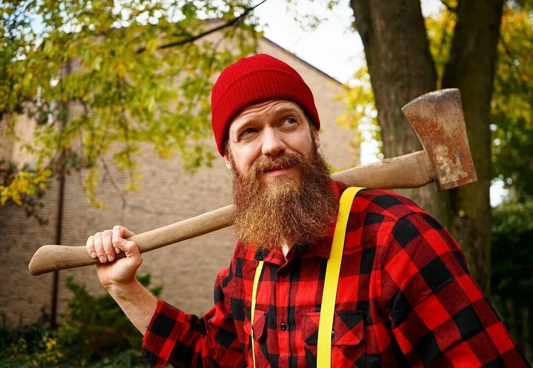 "Meet Paul Bunyan the Giant Lumberjack and he’s deaf. #paulbunyan #whe...