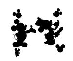 Mickey Mouse Silhouette Digital Clipart Vector Eps Png Files
