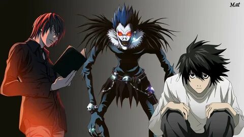 L, Kira, and Ryuk, Ryuk, Yagami Light, Death Note HD wallpap