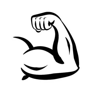 Strong Muscles Icon Arm Muscle Vector Illustration Stock Ill