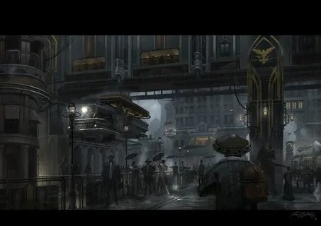 Republika Dieselpunk, Cyberpunk art, Sci fi concept art