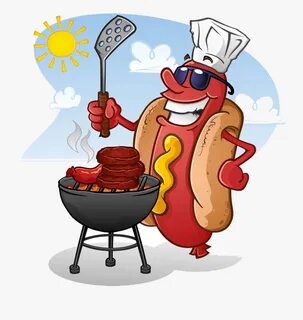 Clip Art Hot Dogs Cartoons - Hot Dog And Hamburger Cartoon ,