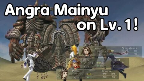 Final Fantasy X-2 - Beat Angra Mainyu On Level 1! - YouTube