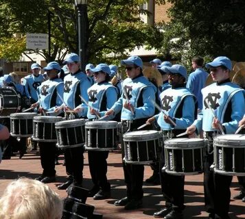 Marching to the beat of their drums, the UNC Marching Band p