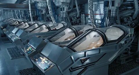 Aliens Cryogenic chamber, Spaceship interior, Sci fi environ