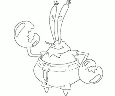Free Mr Krabs Coloring Page, Download Free Mr Krabs Coloring