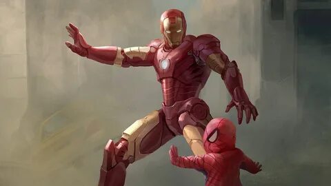 3840x2160 Iron Man Little Spidey 4k HD 4k Wallpapers, Images