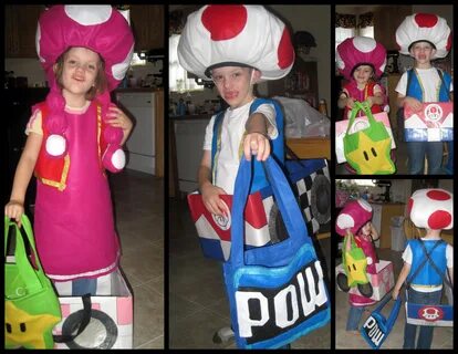 Toad Toadette MarioKart Wii costume Pow Star power up bag Ha