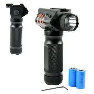 Vertical Picatinny Mount Foregrip with Flashlight and Laser