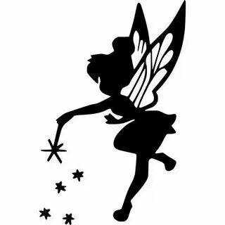 Tinkerbell Silhouette Fairy Disney Car Wall Window Laptop Vi