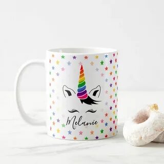 Glam Rainbow Unicorn Coffee Mug Zazzle.com Unicorn coffee, U